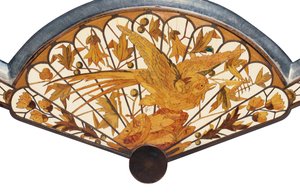 Detail van een tafelspiegel, Maison Giroux, ca. 1880 door Ferdinand Duvinage