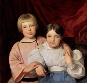 Kinderen, 1834. Ferdinand Georg 1793-1865 door Ferdinand Georg Waldmuller
