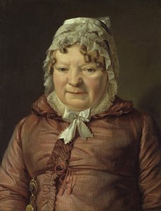 Portret van de moeder van Kapitein von Stierle-Holzmeister door Ferdinand Georg Waldmuller