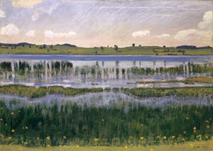 Meer Burgäschi bij Langenthal, ca 1901 door Ferdinand Hodler