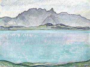 Thunersee met de Stockhorn-bergen, 1910
