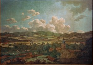 Uitzicht van Aschaffenburg naar Goldbach door Ferdinand Kobell