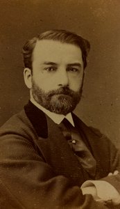 Portret van Léon Joseph Florentin Bonnat, Franse schilder; carte de visite door Ferdinand Mulnier
