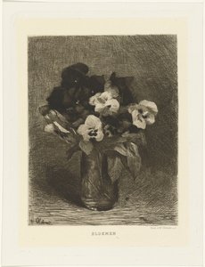 Viooltjes in een vaas