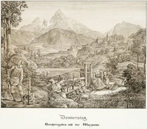 Donderdag: Berchtesgaden en de Watzmann door Ferdinand Olivier