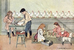 Spellen in huis op een regenachtige dag, in Imagier de l