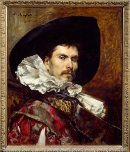 Een haakbusschutter in de 17e eeuw door Ferdinand Roybet