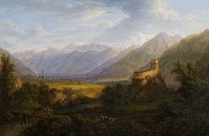 Het Glurnsertal met de Etsch in Tirol door Ferdinand Runk