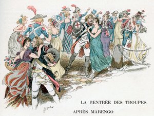 De terugkeer van Franse troepen uit Marengo, 1800, ca. 1870-1950