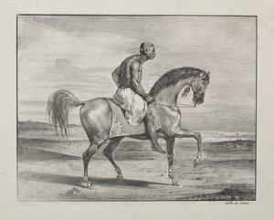 Afrikaan te paard, 1823 door Ferdinand Victor Eugene Delacroix