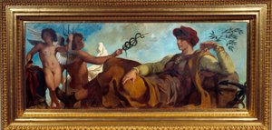 Allegorie van de schilderkunstindustrie door Eugène Delacroix (1798-1863) door Ferdinand Victor Eugene Delacroix