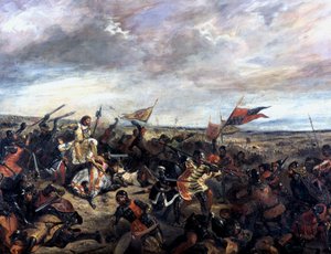 Slag bij Poitiers 1356, 1830 door Ferdinand Victor Eugene Delacroix