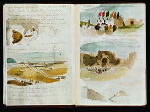 Marokkaanse Carnets - Aankomst in Meknes ... door Ferdinand Victor Eugene Delacroix