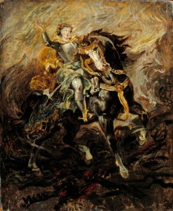 Clorinde grijpt in om Olinde en Sophronia te redden door Ferdinand Victor Eugene Delacroix