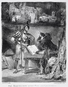 Eerste ontmoeting tussen Faust en Mephistopheles: 
