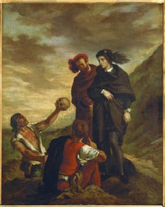 Hamlet en Horatio op het kerkhof ... door Ferdinand Victor Eugene Delacroix