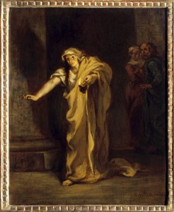Lady Macbeth slaapwandelt Illustratie van het gelijknamige werk van William Shakespeare (1564-1616) door Ferdinand Victor Eugene Delacroix