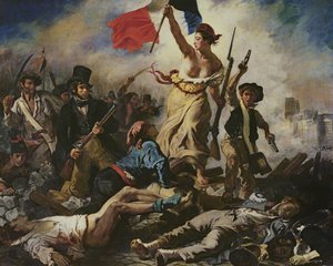 De Vrijheid leidt het Volk, 28 juli 1830 door Ferdinand Victor Eugene Delacroix