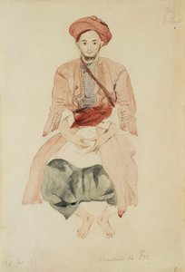 Koopman van Fez, c.1832 door Ferdinand Victor Eugene Delacroix