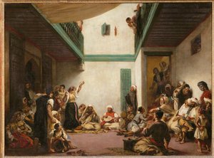 Joodse bruiloft in Marokko ... door Ferdinand Victor Eugene Delacroix