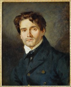 Portret Leon Riesener ... door Ferdinand Victor Eugene Delacroix