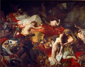 De dood van Sardanapalus door Ferdinand Victor Eugene Delacroix