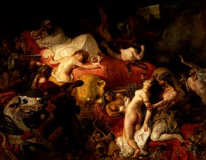 De Dood van Sardanapalus door Ferdinand Victor Eugene Delacroix