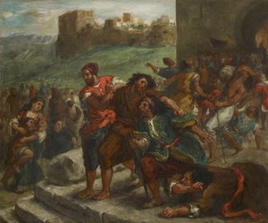 De Fanatici van Tanger, 1857 door Ferdinand Victor Eugene Delacroix