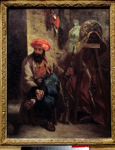 Het Turkse zadel door Ferdinand Victor Eugene Delacroix