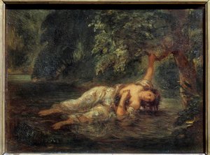 De dood van Ophelia - Illustratie voor 