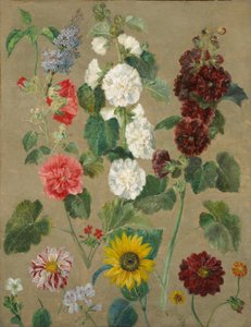 Zonder titel (bloemen) door Ferdinand Victor Eugene Delacroix