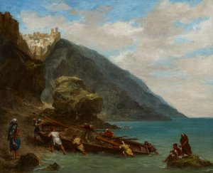 Uitzicht op Tanger vanaf de kust