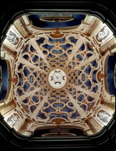 Barokkunst: Gewelf van de Kerk van de Assunta gedecoreerd door Ferdinando Galli da Bibiena, Sabbioneta, Italië