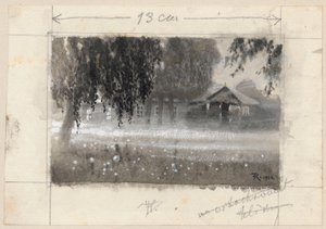 "Borejkowszczyzna bij zonsopgang" – illustratie bij het artikel van J. Obst door Ferdynand Ruszczyc