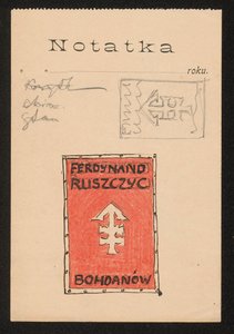 Exlibris Ferdynanda Ruszczyca - Entwurf door Ferdynand Ruszczyc