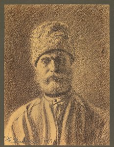 Portret van een Russische gevangene door Fernand Barbier