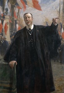 Paul Déroulède houdt een toespraak in Bougival, januari 1913