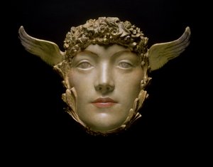 Een masker, ca. 1897 door Fernand Khnopff