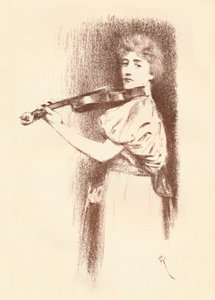 Een Violist door Fernand Khnopff