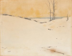 In de Sneeuw, ca. 1916 door Fernand Khnopff