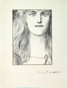 Hoofd van een Vrouw, 1897 door Fernand Khnopff