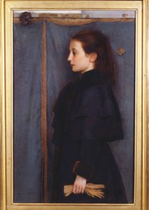 Portret van Jeanne de Bauer, 1890 door Fernand Khnopff