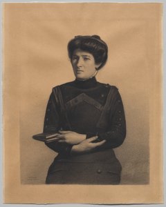 Portret van Madame Jules Ricard, geboren Augustine Bulteau door Fernand Khnopff