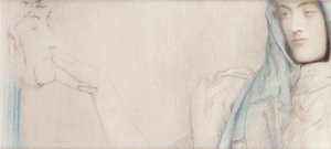 Studie voor Het Geheim door Fernand Khnopff