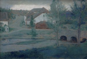 De ingang van het dorp, 1885