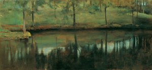 Stilstaand water door Fernand Khnopff