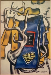Blauwe deken in het landschap door Fernand Leger