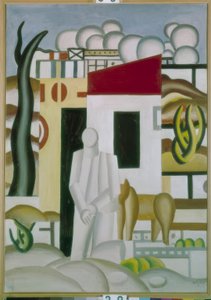 Levendig landschap door Fernand Leger