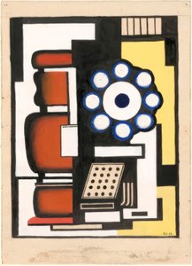 Studie voor "Het kogellager" door Fernand Leger