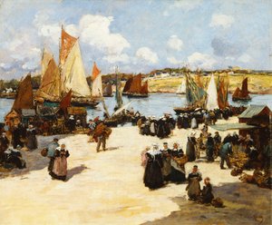 Een drukke haven
